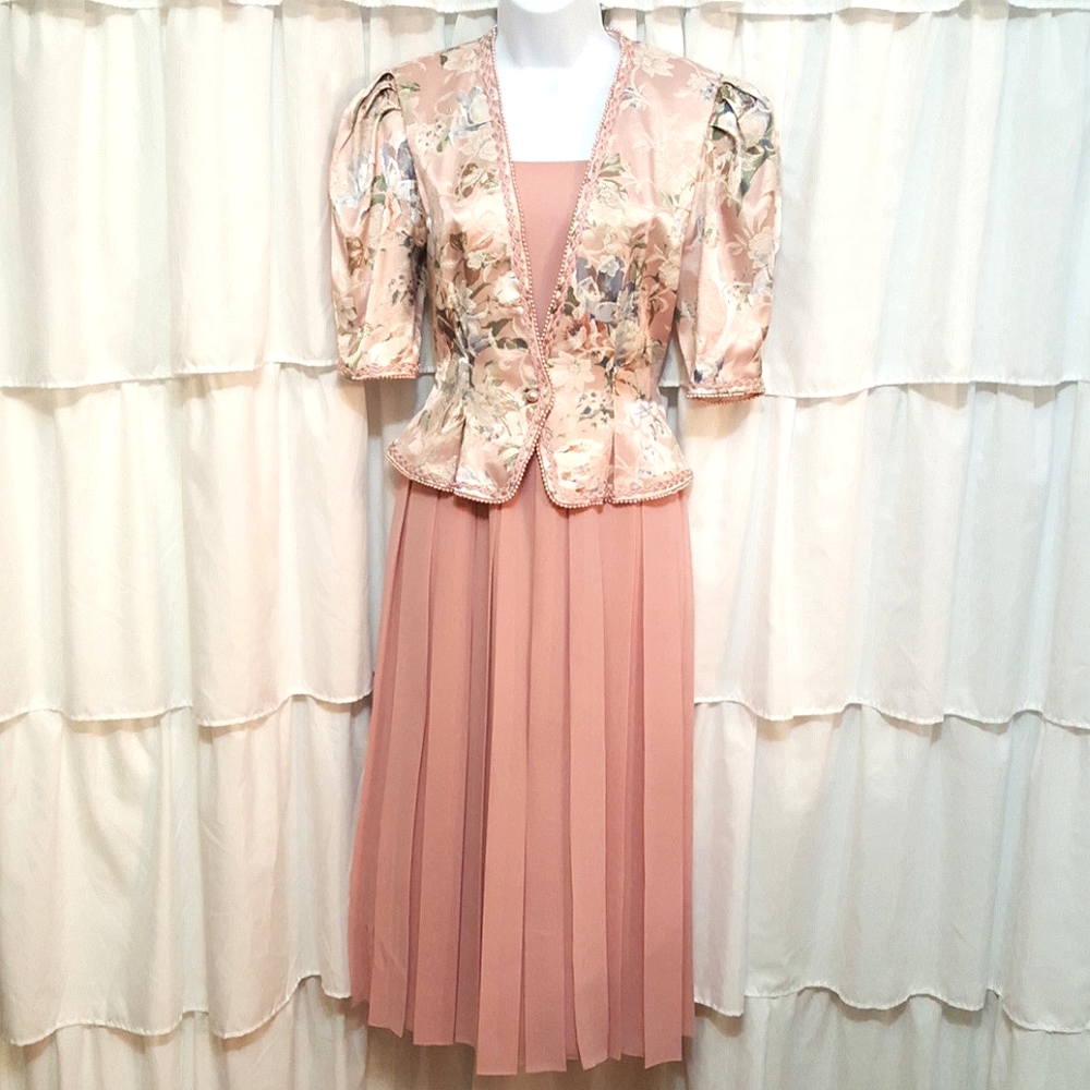 Vintage Floral 2PC Dress